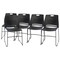 Flash Furniture Black Plastic Stack Chair with Steel Sled Base, PK 5 5-RUT-NC499A-BK-GG - alternate 3